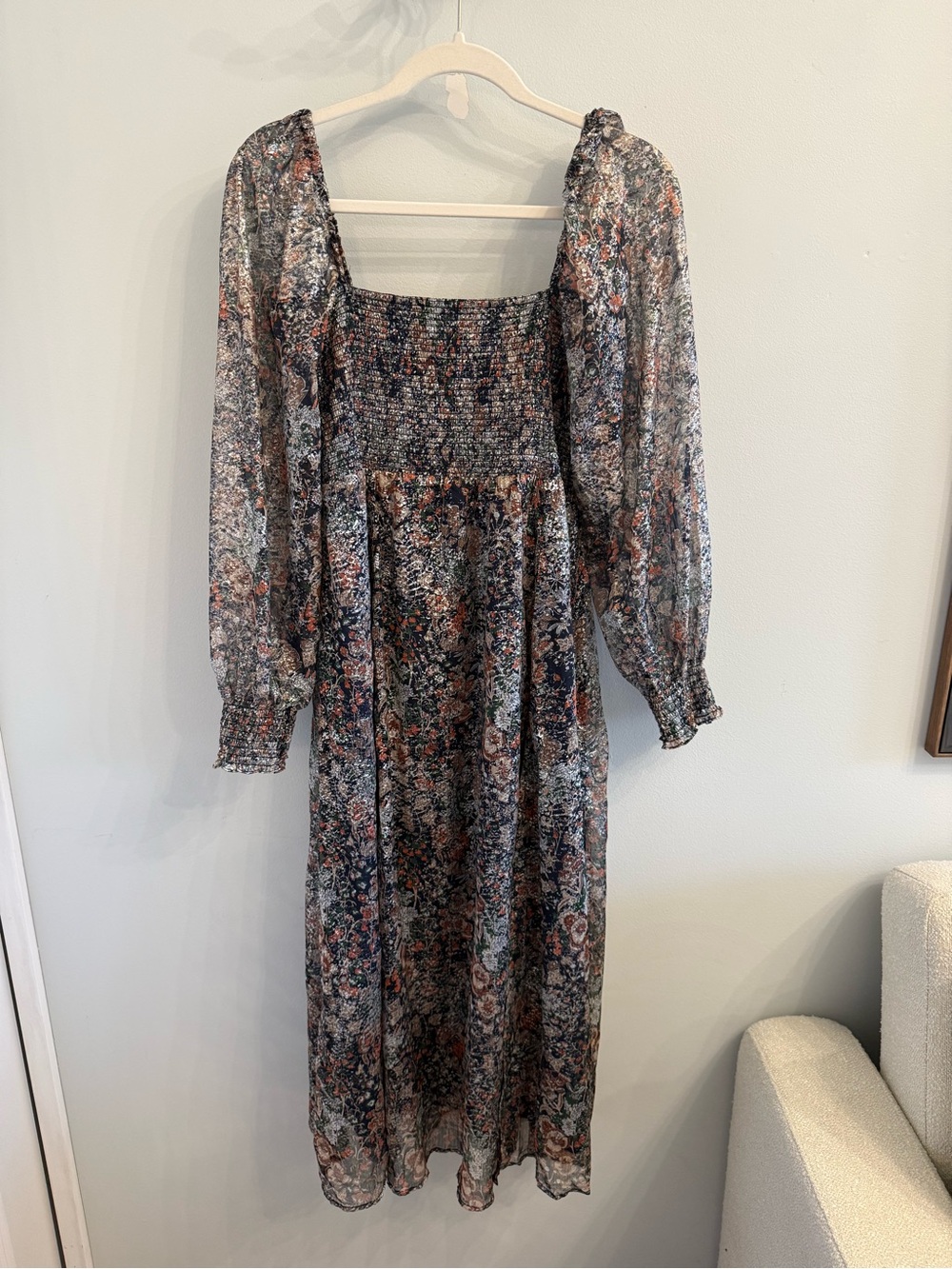 o.p.t Classic Smocked Maxi Dress